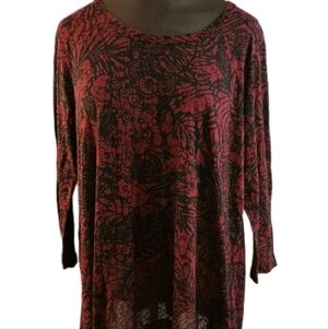 Prairie Cotton Blouse Scallop Top Size S Floral Paisley USA Whimsigoth